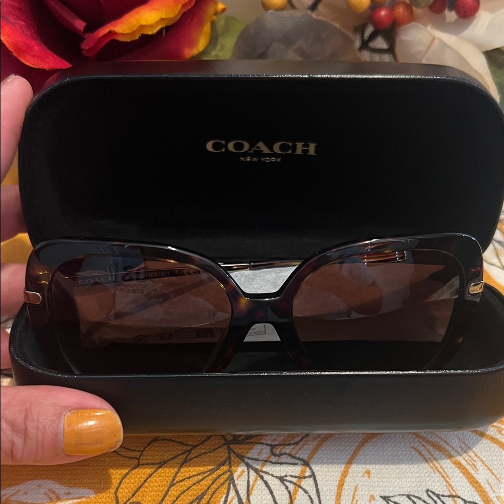 Coach Tortoise Shell Sunglasses - Picture 10 of 14